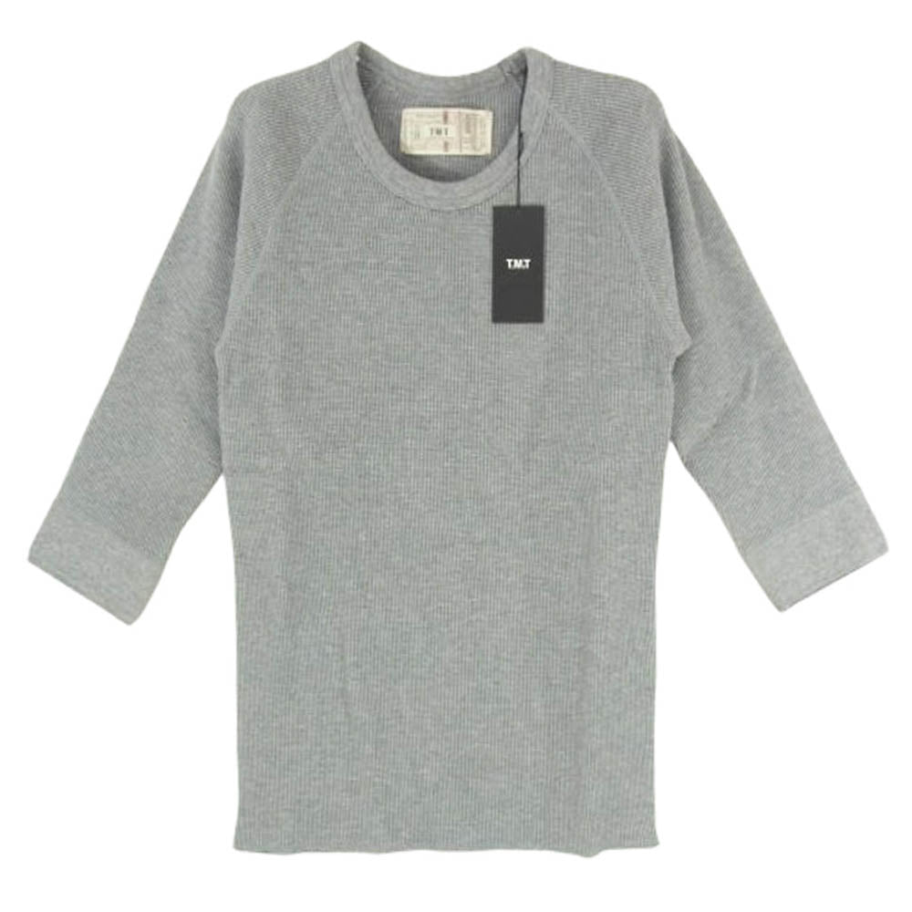 TMT ティーエムティー TCS-S1101 BIGHOLIDAYGYM ロゴ バックプリント コットン 七分袖 Tシャツ グレー系 M【新古品】【未使用】【中古】