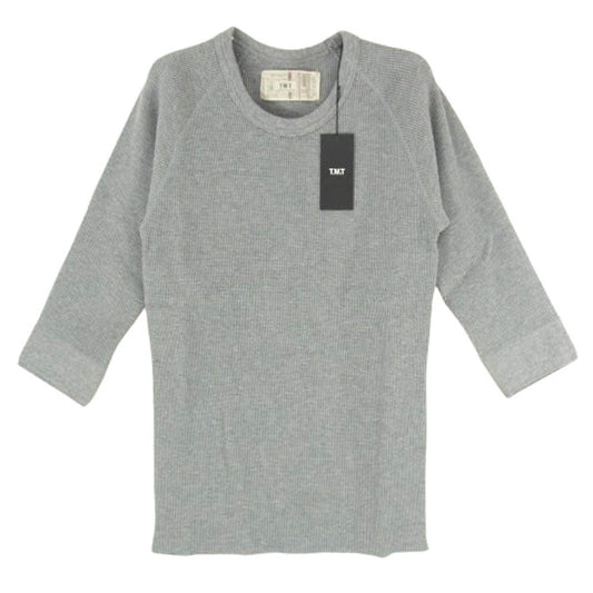 TMT ティーエムティー TCS-S1101 BIGHOLIDAYGYM ロゴ バックプリント コットン 七分袖 Tシャツ グレー系 M【新古品】【未使用】【中古】