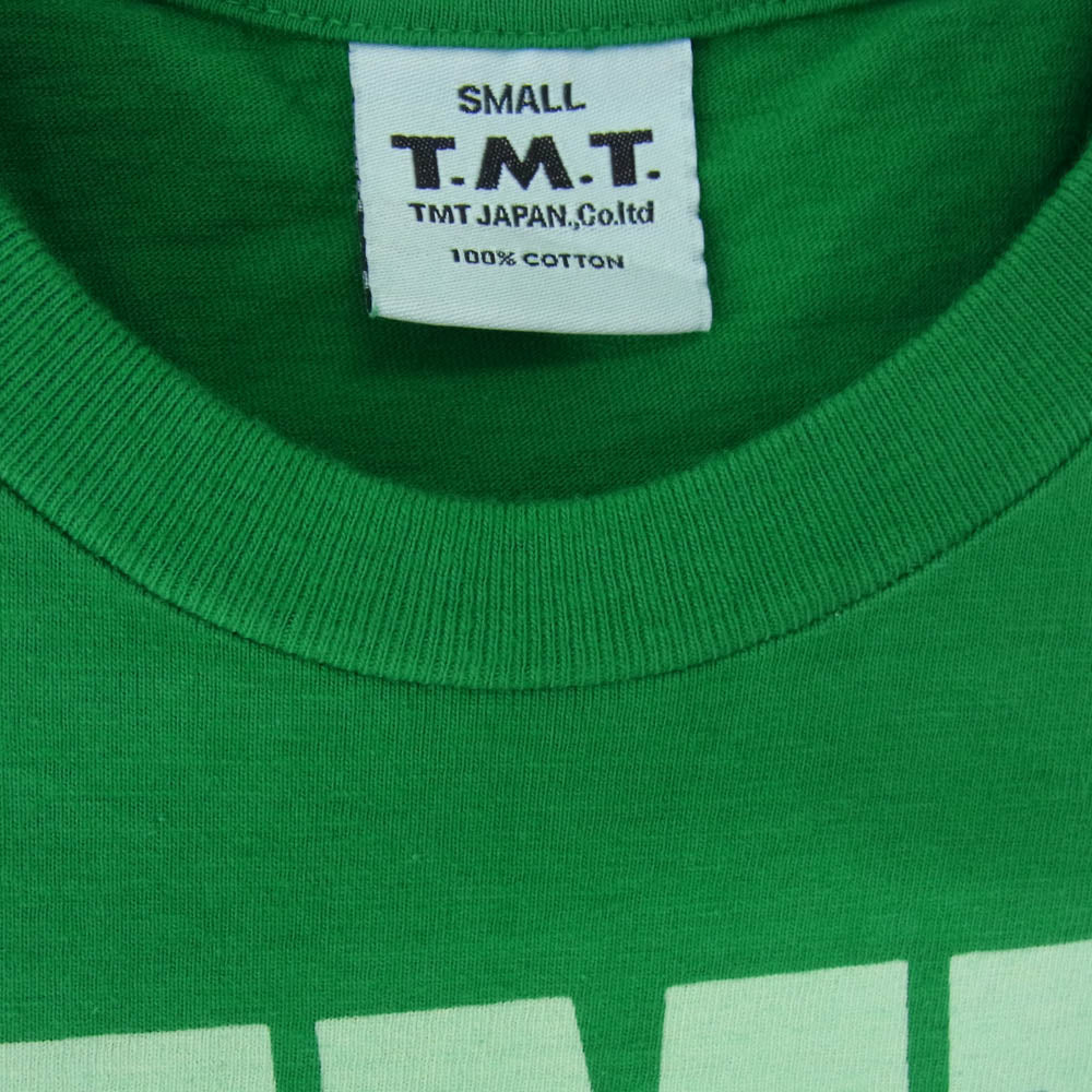 TMT ティーエムティー TCS-F11SP11 TMT YOURS ロゴ コットン 半袖 Tシャツ グリーン系 S【新古品】【未使用】【中古】