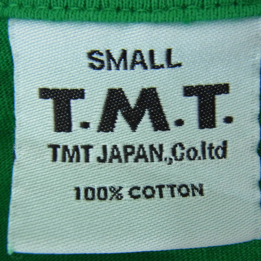 TMT ティーエムティー TCS-F11SP11 TMT YOURS ロゴ コットン 半袖 Tシャツ グリーン系 S【新古品】【未使用】【中古】