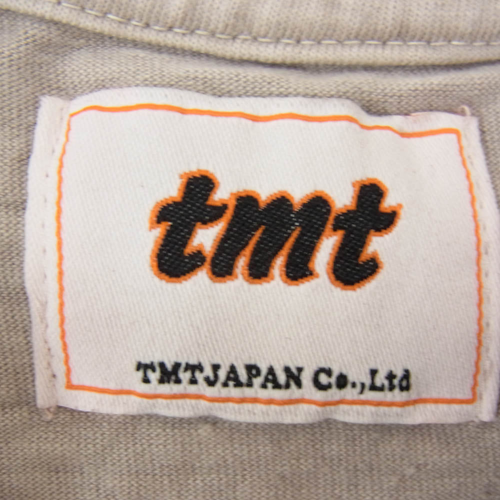 TMT ティーエムティー TCS-S1312 SURFIN’ TMT トリコロール ロゴ コットン 半袖 Tシャツ サンドベージュ S【新古品】【未使用】【中古】