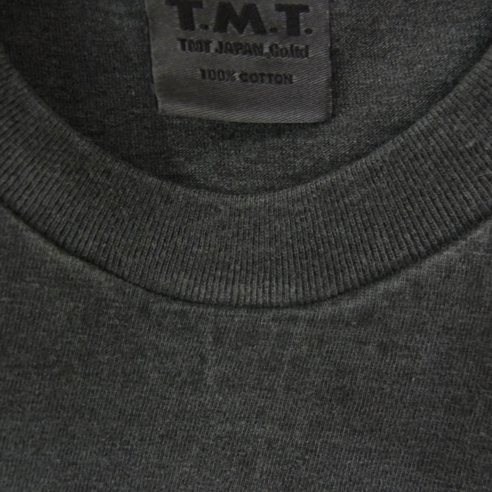 TMT ティーエムティー TCS-S13SP70 TMT YOURS ロゴ コットン 半袖 Tシャツ ブラック系 S【新古品】【未使用】【中古】