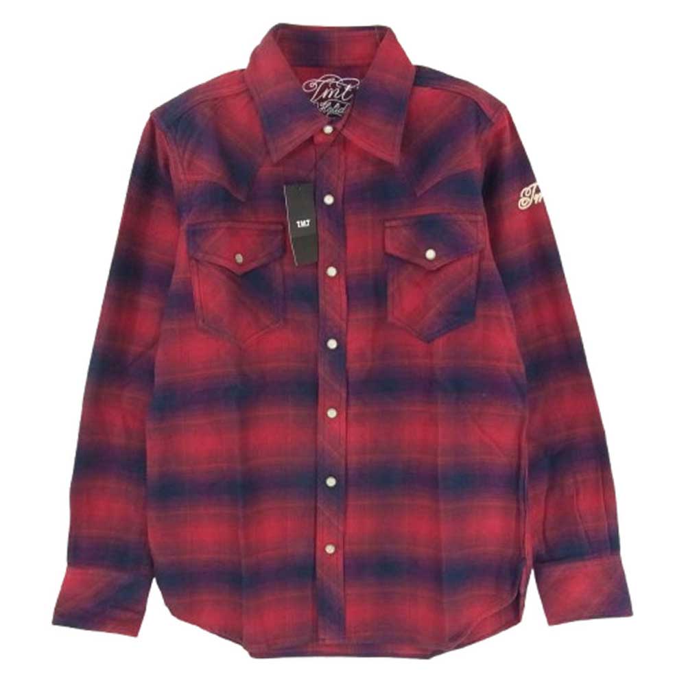 TMT ティーエムティー TSH-F14SP10 オンブレチェック柄 ボタン