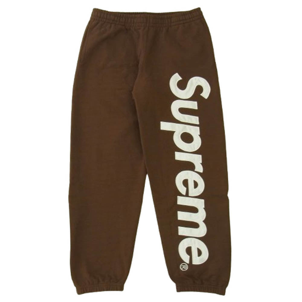 Supreme シュプリーム 24AW Satin Applique Sweatpant サテン アップリケ スウェットパンツ ブラウン系 M【中古】