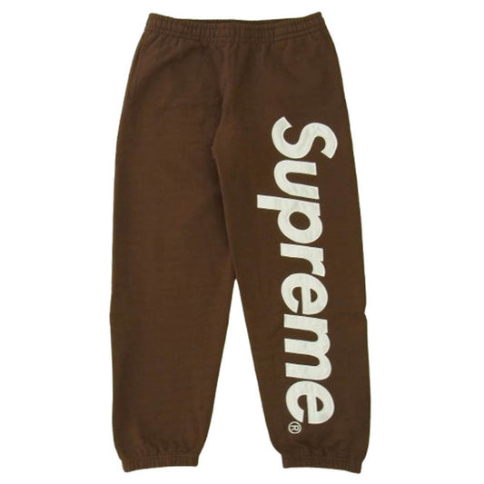 Supreme シュプリーム 24AW Satin Applique Sweatpant サテン アップリケ スウェットパンツ ブラウン系 M【中古】