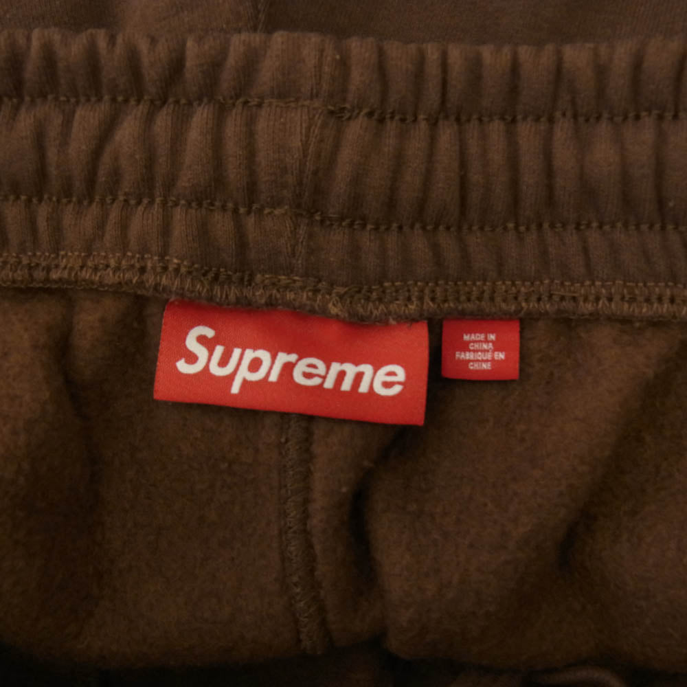 Supreme シュプリーム 24AW Satin Applique Sweatpant サテン アップリケ スウェットパンツ ブラウン系 M【中古】