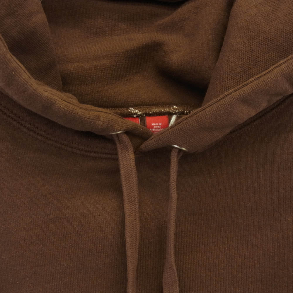 Supreme シュプリーム 24AW Satin Applique Hooded Sweatshirt サテン アップリケ フーデッド スウェットシャツ フーディ パーカー ブラウン系 XL【中古】