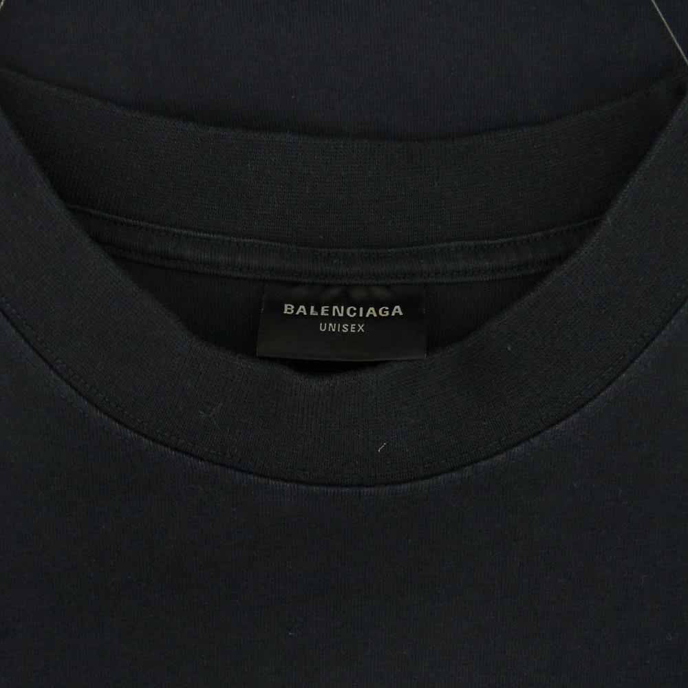 BALENCIAGA バレンシアガ 764235 TQVI5 Political Stencil T-shirt キャンペーンロゴプリント Tシャツ 半袖カットソー ダークグレー系 L【中古】