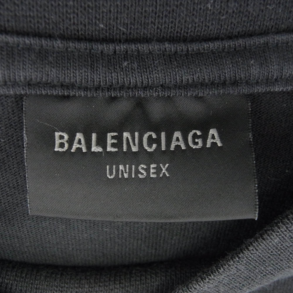 BALENCIAGA バレンシアガ 764235 TQVI5 Political Stencil T-shirt キャンペーンロゴプリント Tシャツ 半袖カットソー ダークグレー系 L【中古】