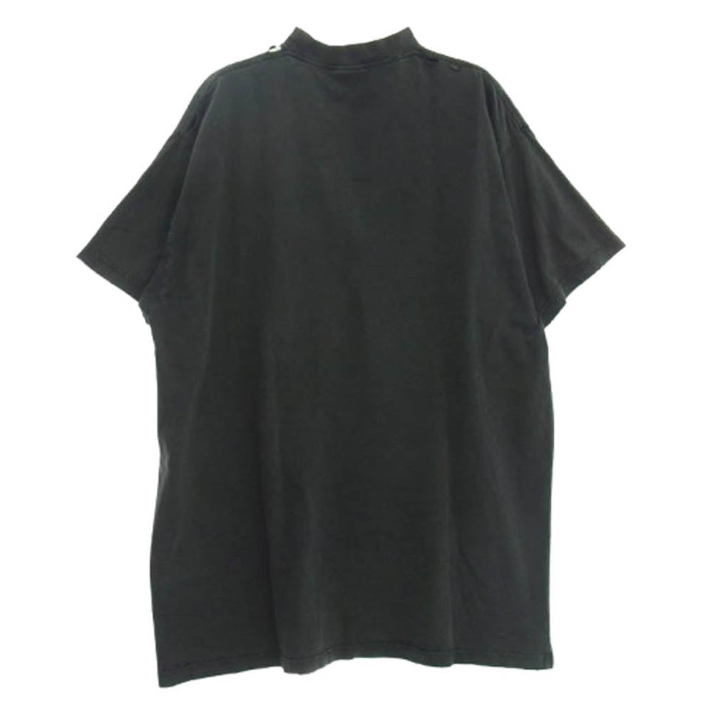 BALENCIAGA バレンシアガ 25SS 787349 TRVS8 Liquefied T-Shirt Oversized リキファイド ロゴ オーバーサイズ Tシャツ 半袖カットソー ダークグレー系 L【中古】