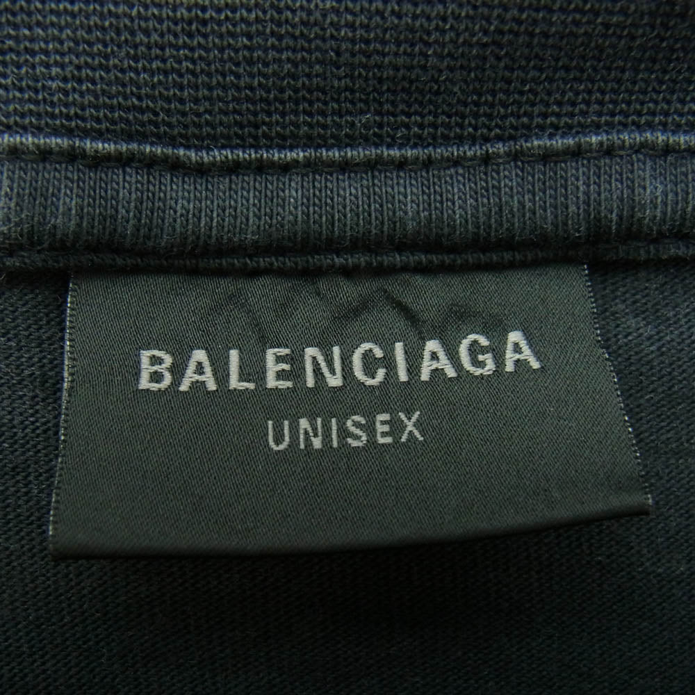 BALENCIAGA バレンシアガ 25SS 787349 TRVS8 Liquefied T-Shirt Oversized リキファイド ロゴ オーバーサイズ Tシャツ 半袖カットソー ダークグレー系 L【中古】