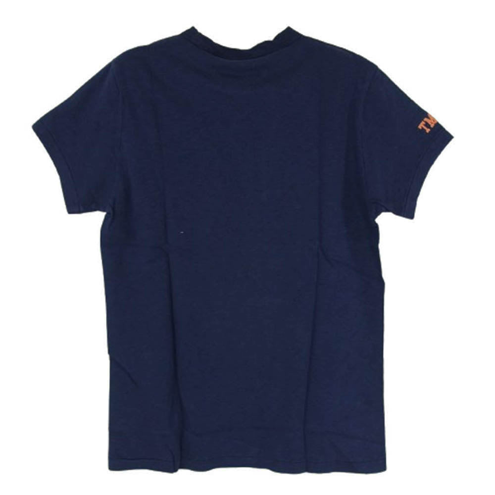 Champion チャンピオン C8-B301 × TMT ティーエムティー プリント Tシャツ 半袖カットソー ネイビー系 S【新古品】【未使用】【中古】