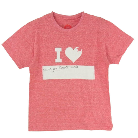 エム 13HS-MST004 フロントロゴ プリント Tシャツ 半袖カットソー レッド系 M【新古品】【未使用】【中古】