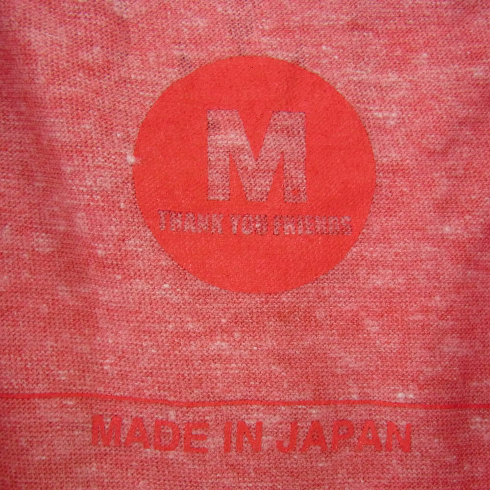 エム 13HS-MST004 フロントロゴ プリント Tシャツ 半袖カットソー レッド系 M【新古品】【未使用】【中古】
