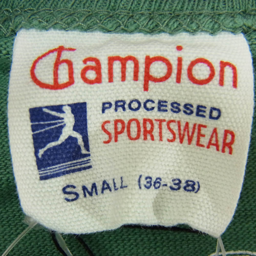 Champion チャンピオン × TMT ティーエムティー プリント Tシャツ 半袖カットソー グリーン系 S【新古品】【未使用】【中古】