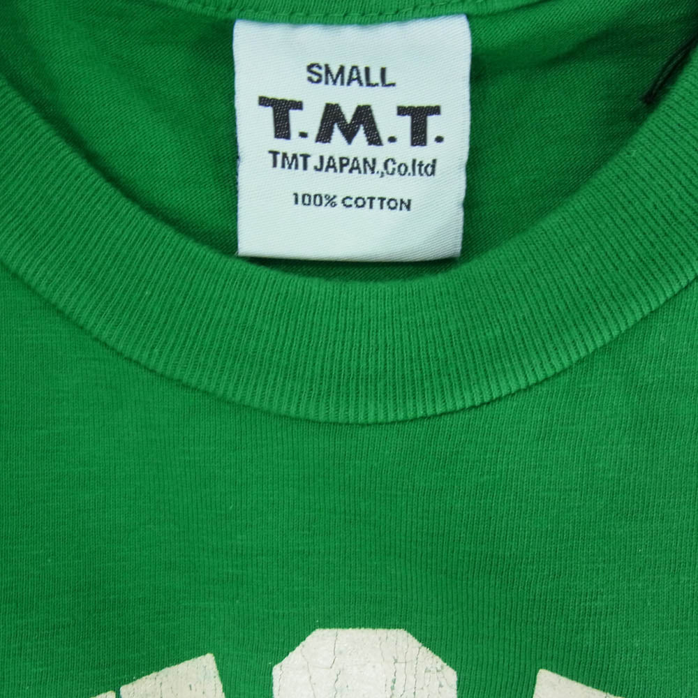 TMT ティーエムティー TST-S11SP24 BIGHOLIDAY アーチ ロゴ コットン 半袖 Tシャツ グリーン系 S【新古品】【未使用】【中古】