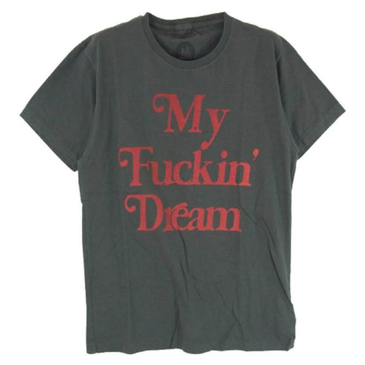 エム 12HS-MST007 My Fuckin’ Dream フロント ロゴ プリント Tシャツ 半袖カットソー ブラック系 S【新古品】【未使用】【中古】