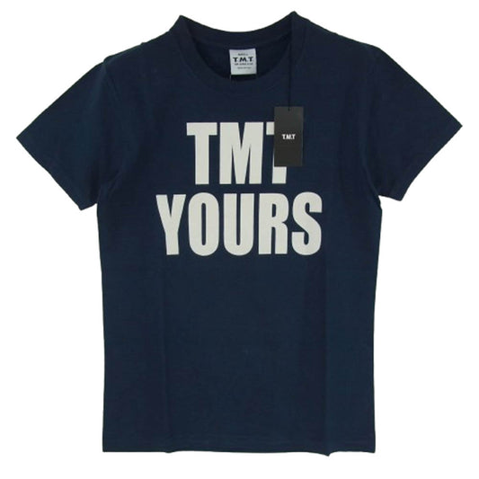 TMT ティーエムティー TCS-F11SP11 TMT YOURSロゴ コットン 半袖 Tシャツ ネイビー系 S【新古品】【未使用】【中古】