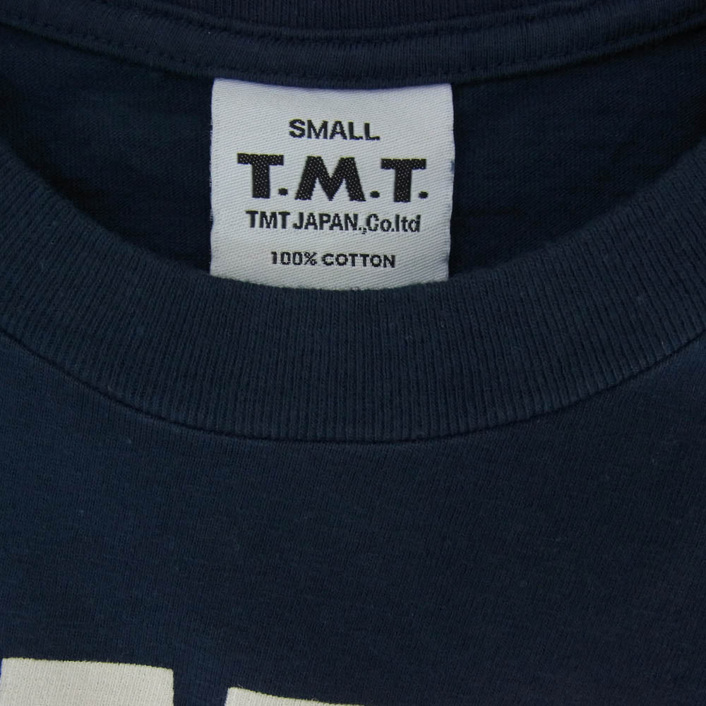 TMT ティーエムティー TCS-F11SP11 TMT YOURSロゴ コットン 半袖 Tシャツ ネイビー系 S【新古品】【未使用】【中古】