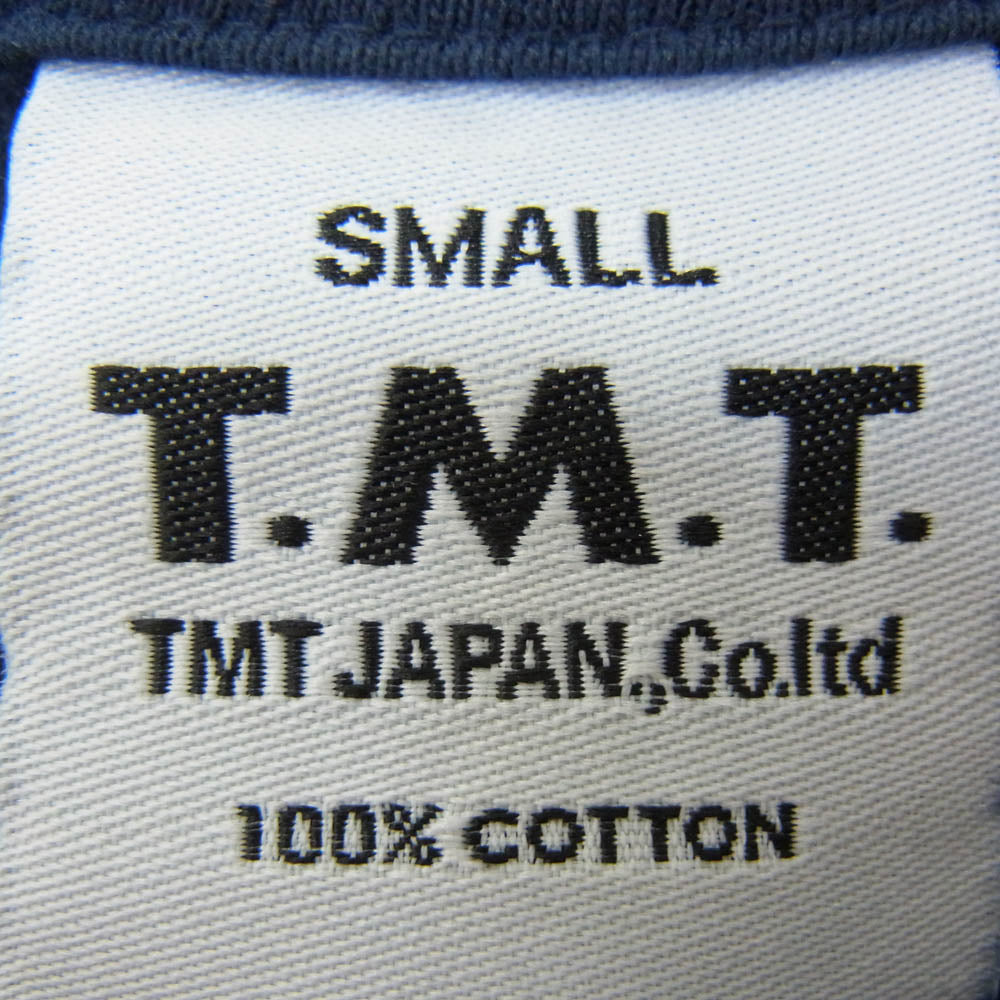TMT ティーエムティー TCS-F11SP11 TMT YOURSロゴ コットン 半袖 Tシャツ ネイビー系 S【新古品】【未使用】【中古】