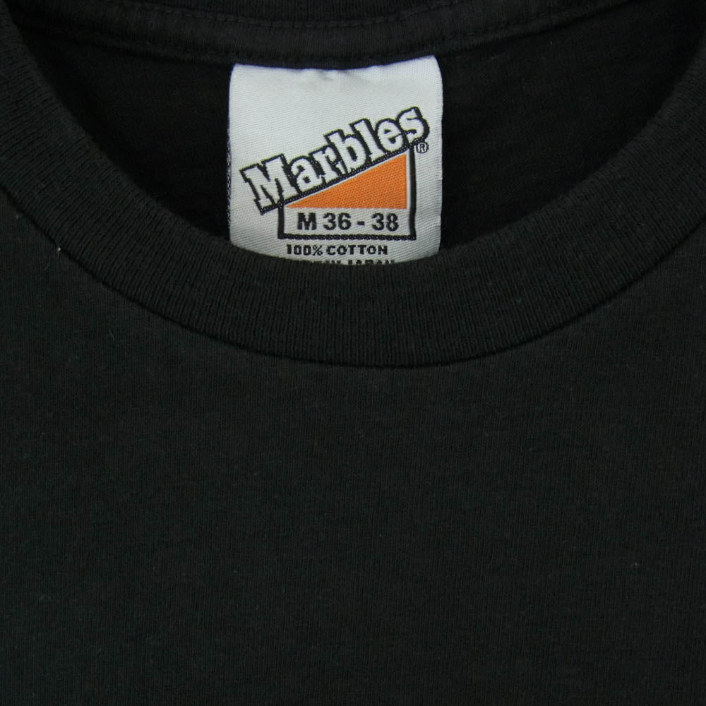 MARBLES マーブルズ C8-B301 フロントロゴ プリント Tシャツ 半袖カットソー ブラック系 M【極上美品】【中古】