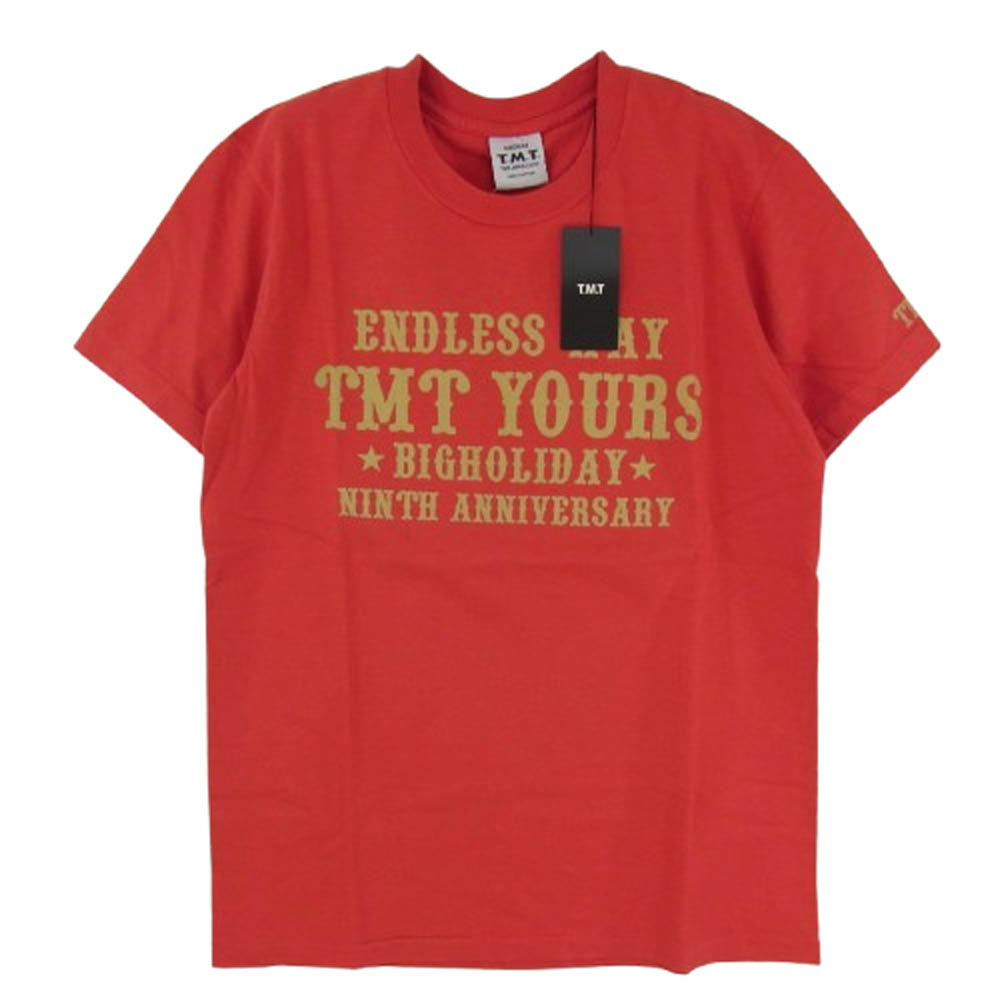 TMT ティーエムティー TCS-S12SP28 フロントプリント 半袖 Tシャツ レッド系 M【新古品】【未使用】【中古】