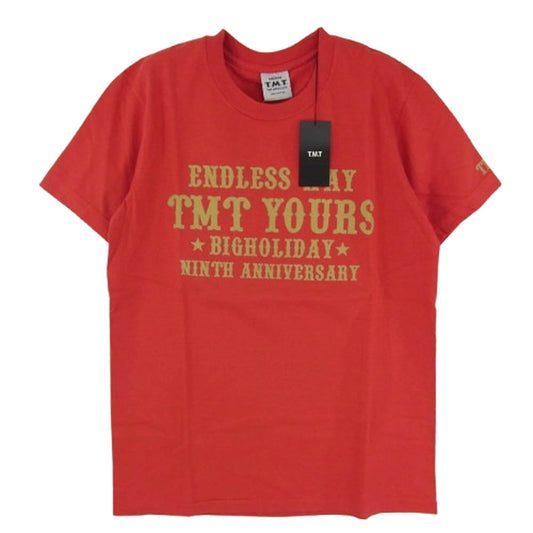 TMT ティーエムティー TCS-S12SP28 フロントプリント 半袖 Tシャツ レッド系 M【新古品】【未使用】【中古】