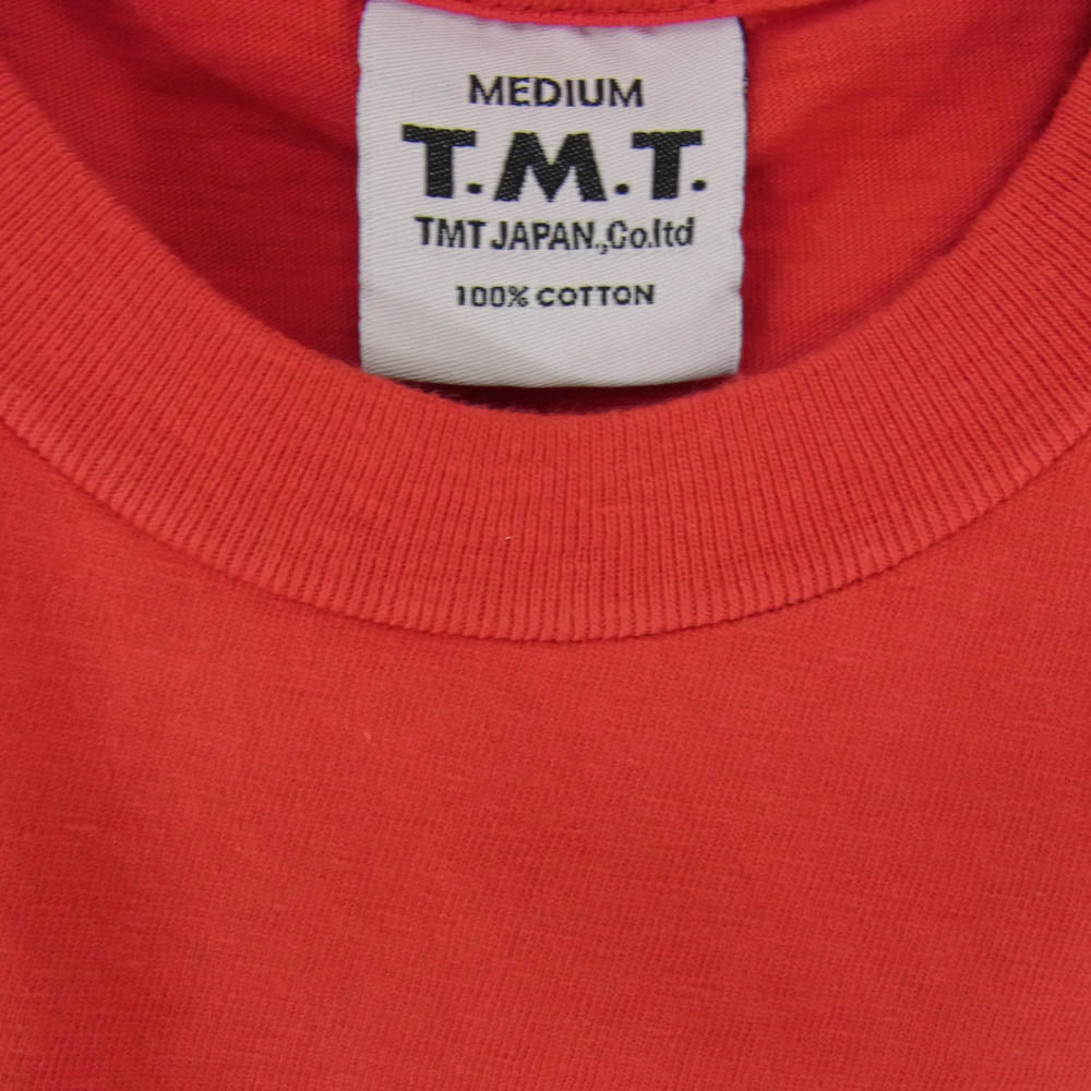 TMT ティーエムティー TCS-S12SP28 フロントプリント 半袖 Tシャツ レッド系 M【新古品】【未使用】【中古】