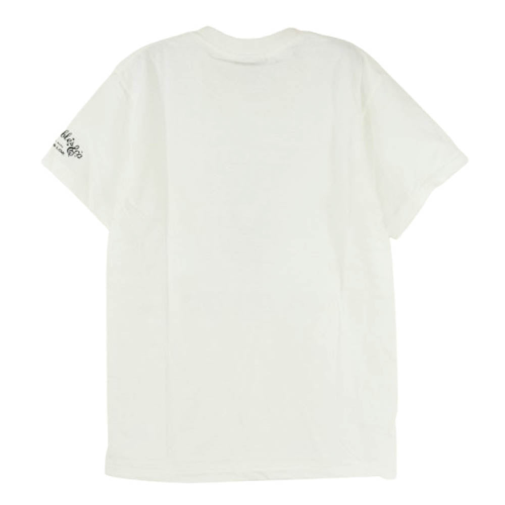MARBLES マーブルズ C8-B301 × PLAYBOY プレイボーイ フロントロゴ プリント Tシャツ 半袖カットソー ホワイト系 S【新古品】【未使用】【中古】