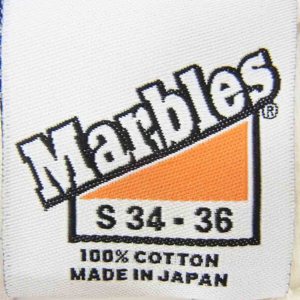 MARBLES マーブルズ C8-B301 × PLAYBOY プレイボーイ フロントロゴ プリント Tシャツ 半袖カットソー ホワイト系 S【新古品】【未使用】【中古】
