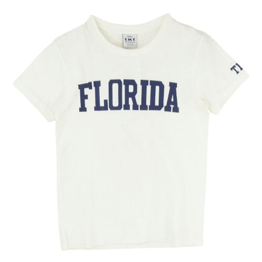 TMT ティーエムティー FLORIDA ロゴ コットン 半袖 Tシャツ オフホワイト系 S【新古品】【未使用】【中古】