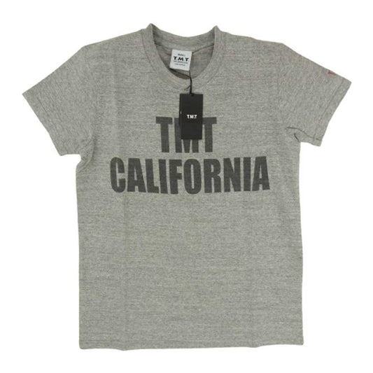 TMT ティーエムティー CS-F17BL01 CALIFORNIA フロントプリント コットン 半袖 Tシャツ グレー系 S【新古品】【未使用】【中古】