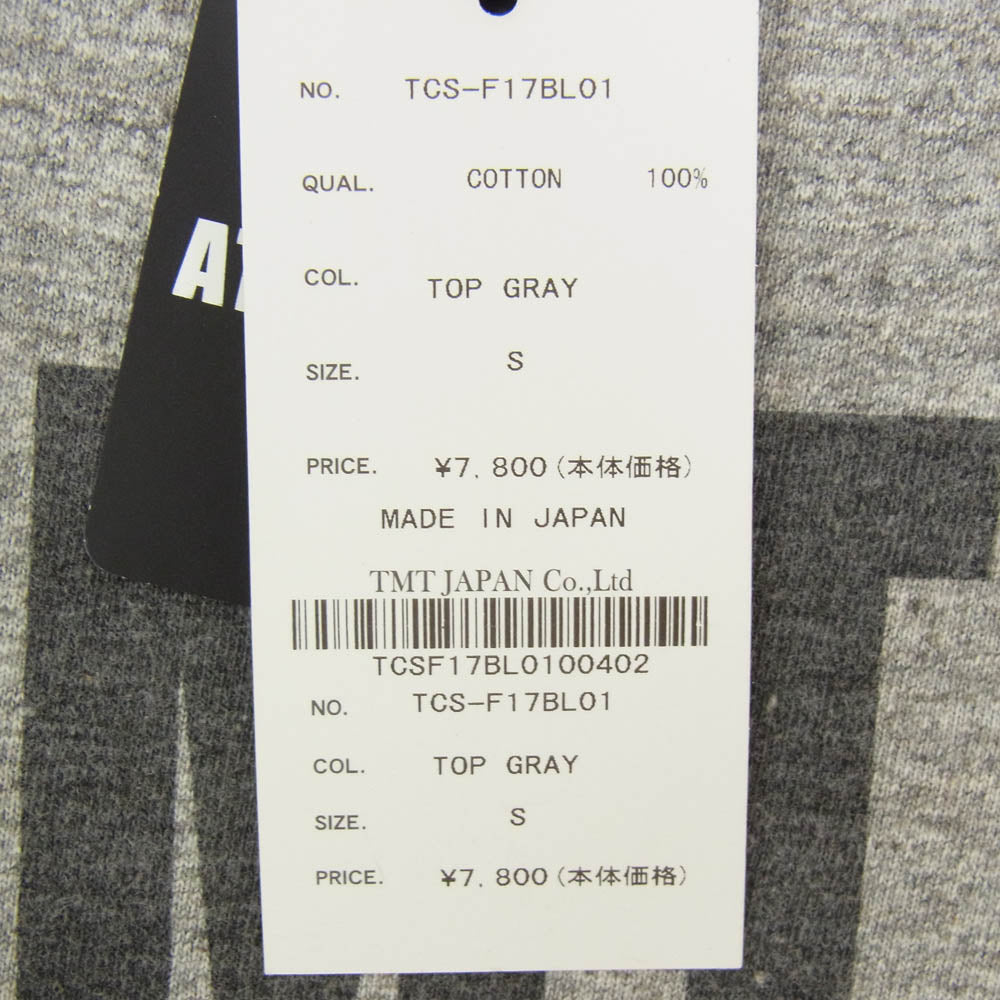 TMT ティーエムティー CS-F17BL01 CALIFORNIA フロントプリント コットン 半袖 Tシャツ グレー系 S【新古品】【未使用】【中古】