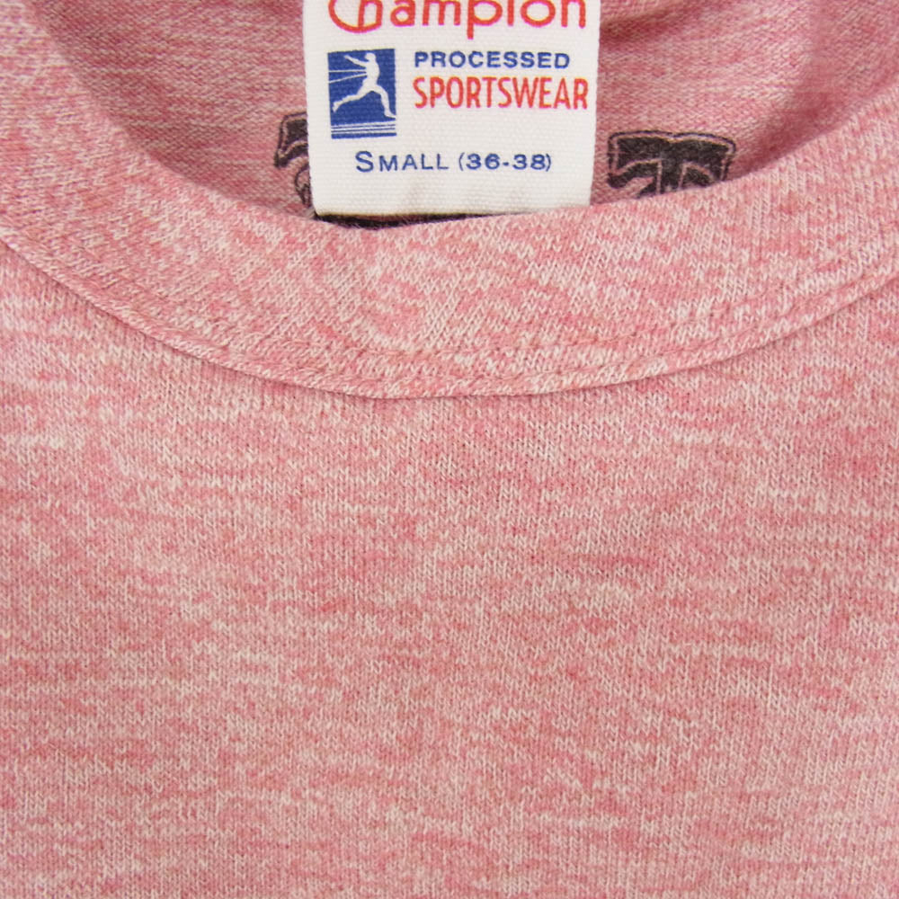 Champion チャンピオン C8-B302 × TMT ティーエムティー GO HOME プリント Tシャツ 半袖カットソー ヘザーレッド S【新古品】【未使用】【中古】