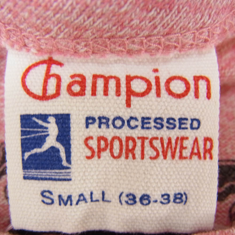 Champion チャンピオン C8-B302 × TMT ティーエムティー GO HOME プリント Tシャツ 半袖カットソー ヘザーレッド S【新古品】【未使用】【中古】