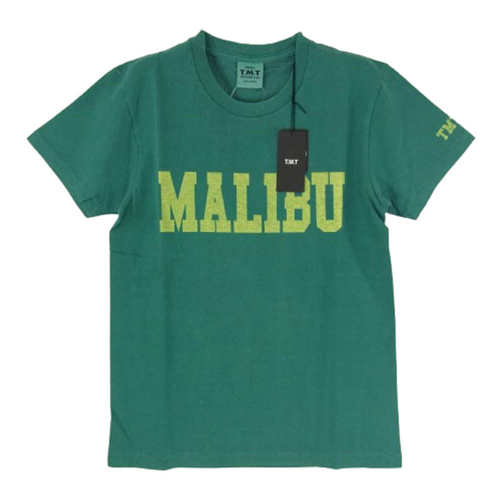 TMT ティーエムティー TCS-S13SP73 MALIBU フロントプリント コットン 半袖 Tシャツ グリーン系 S【新古品】【未使用】【中古】