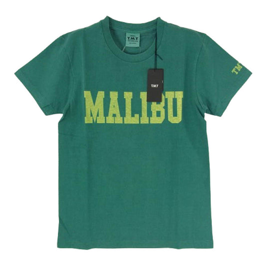 TMT ティーエムティー TCS-S13SP73 MALIBU フロントプリント コットン 半袖 Tシャツ グリーン系 S【新古品】【未使用】【中古】