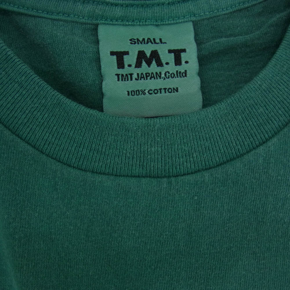 TMT ティーエムティー TCS-S13SP73 MALIBU フロントプリント コットン 半袖 Tシャツ グリーン系 S【新古品】【未使用】【中古】