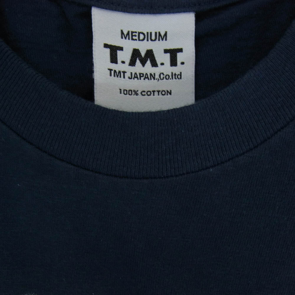 TMT ティーエムティー TCS-S1305 フロントプリント 半袖 Tシャツ ネイビー系 M【新古品】【未使用】【中古】