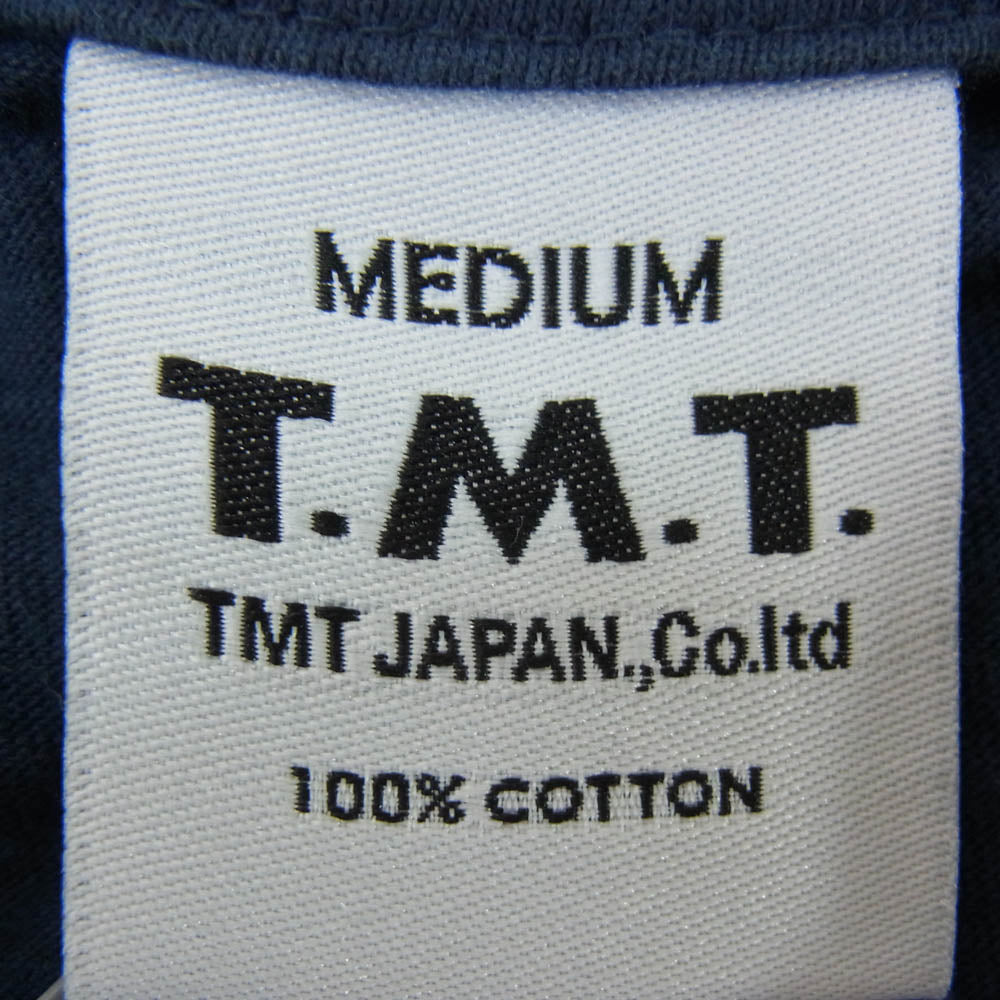 TMT ティーエムティー TCS-S1305 フロントプリント 半袖 Tシャツ ネイビー系 M【新古品】【未使用】【中古】