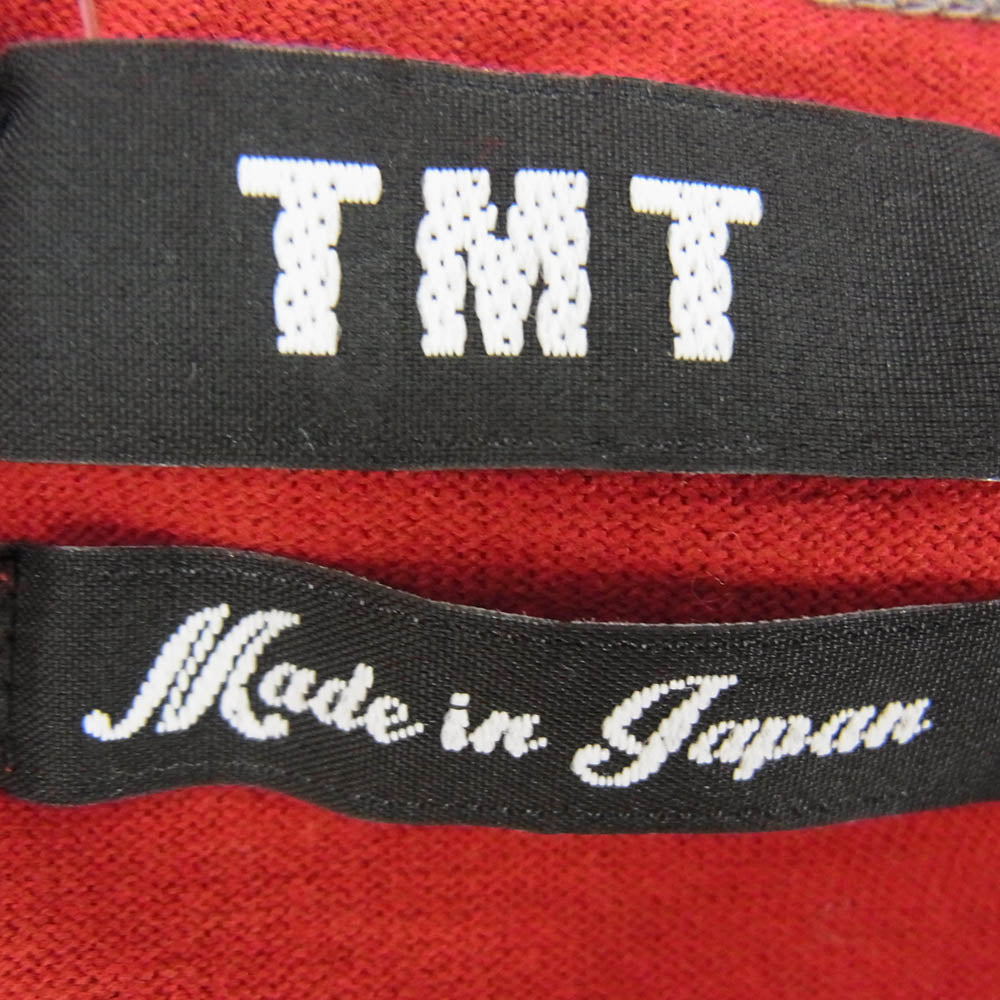 TMT ティーエムティー TCS-S18SP01 FOOTBALL JERSEY フロントプリント コットン 半袖 フットボール Tシャツ グレー系 レッド系 S【新古品】【未使用】【中古】