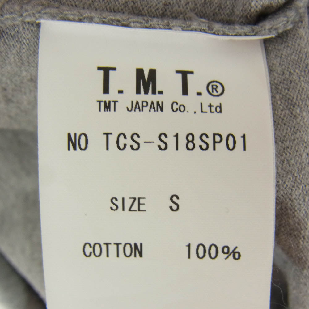 TMT ティーエムティー TCS-S18SP01 FOOTBALL JERSEY フロントプリント コットン 半袖 フットボール Tシャツ グレー系 レッド系 S【新古品】【未使用】【中古】