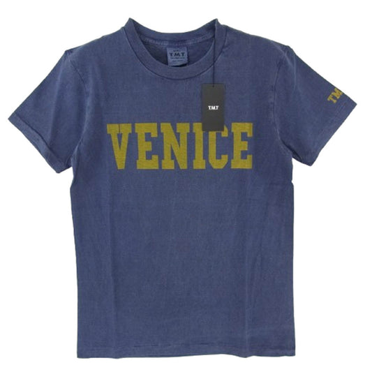 TMT ティーエムティー TCS-S12SP26 フロントプリント コットン 半袖 Tシャツ ネイビー系 S【新古品】【未使用】【中古】