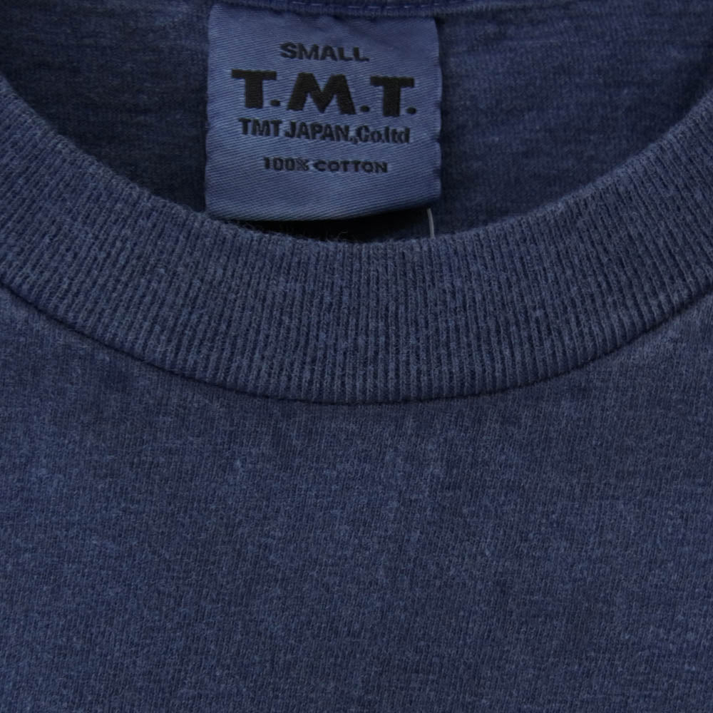 TMT ティーエムティー TCS-S12SP26 フロントプリント コットン 半袖 Tシャツ ネイビー系 S【新古品】【未使用】【中古】