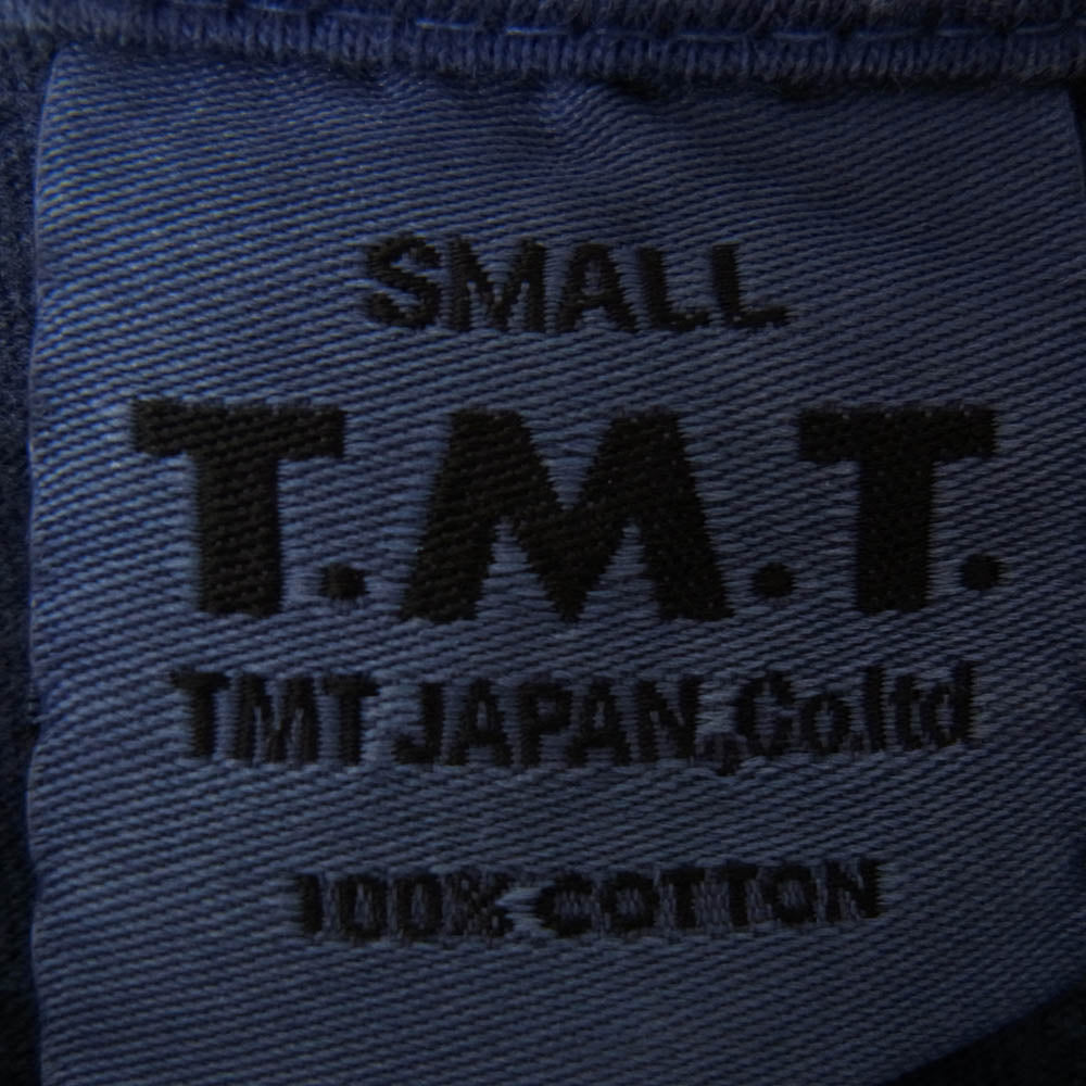 TMT ティーエムティー TCS-S12SP26 フロントプリント コットン 半袖 Tシャツ ネイビー系 S【新古品】【未使用】【中古】