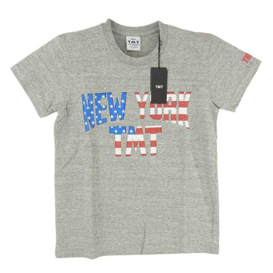 TMT ティーエムティー TCS-S14SP12 NEW YORK フロントプリント コットン 半袖 Tシャツ グレー系 S【新古品】【未使用】【中古】