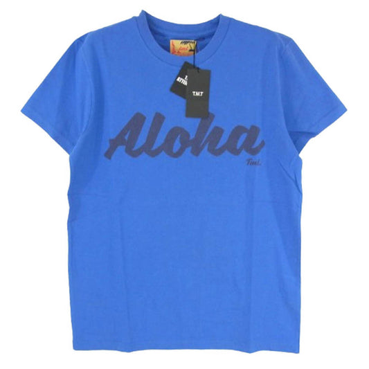 TMT ティーエムティー TCS-F16SP03 ALOHA ロゴ コットン 半袖 Tシャツ ブルー系 S【新古品】【未使用】【中古】