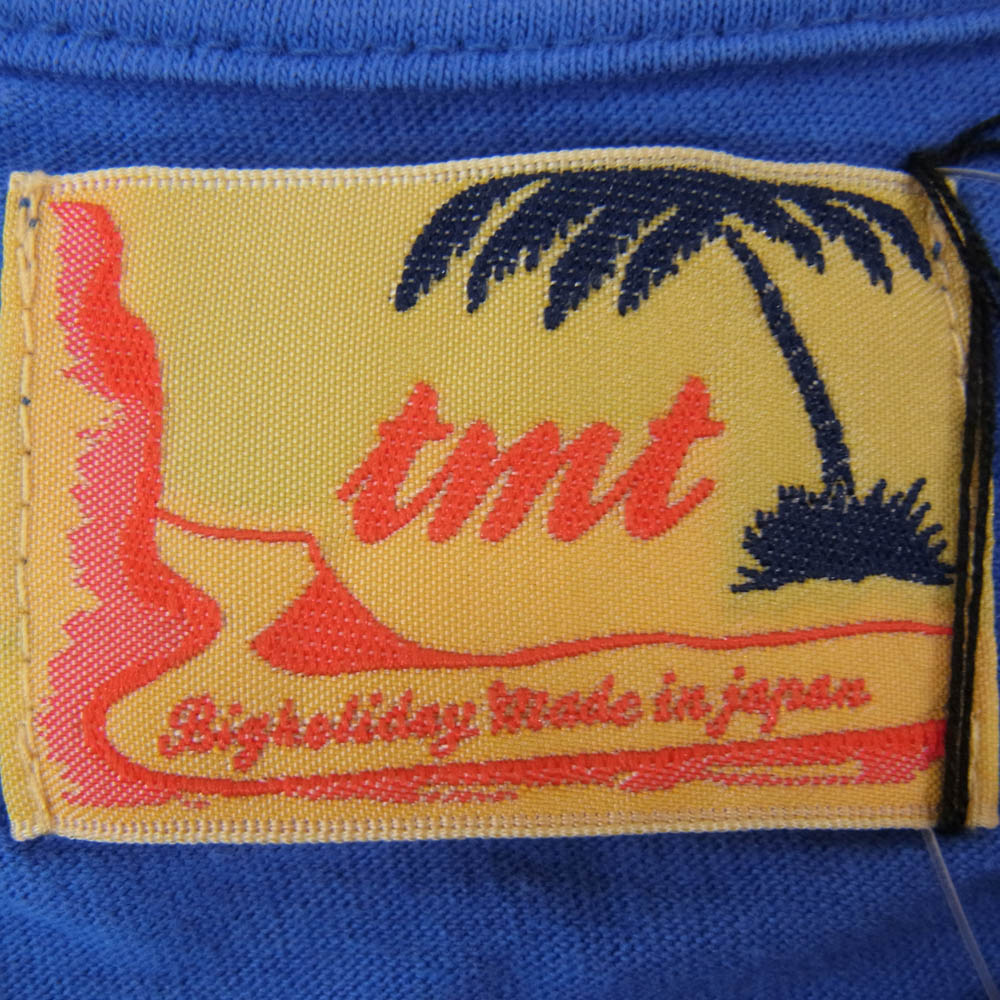 TMT ティーエムティー TCS-F16SP03 ALOHA ロゴ コットン 半袖 Tシャツ ブルー系 S【新古品】【未使用】【中古】