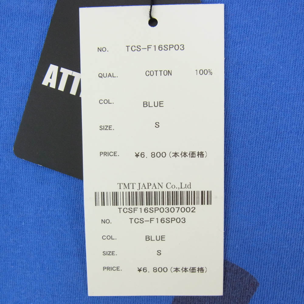 TMT ティーエムティー TCS-F16SP03 ALOHA ロゴ コットン 半袖 Tシャツ ブルー系 S【新古品】【未使用】【中古】