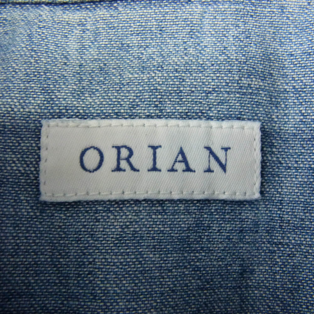 ORIAN オリアン OR-04-058-212 デニム ウエスタン シャツ 長袖 インディゴブルー系 L【中古】